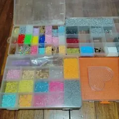 アイロンビーズセット 多色ビーズとプレート