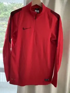 Nike ドリルトップ ハーフジップ 長袖ウェア S 赤