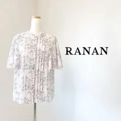 【美品 】ラナン 花柄 半袖　ブラウス ピンクのサムネイル