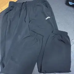 adidas 黒 ジャージパンツ Lサイズ　レディース