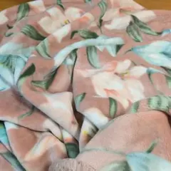 RELIEF 花柄 ダブル 毛布 日本製 オレンジ レリーフ