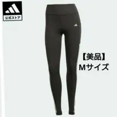 【美品】アディダス　レギンス　黒　М　オプティマイ 3ストライプス フルレングス