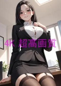 月屋 1点物 高画質 A4 ポスター アニメ イラスト OL スーツ #0029