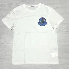 モンクレール ビッグロゴ プリントロゴ ホワイト S 白Tシャツ 5S260 