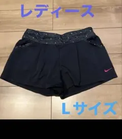 NIKE DRI-FITレディースランニング ショートパンツ ブラックLサイズ