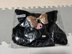 クロミ 耳付き帽子 ヒョウ柄リボン