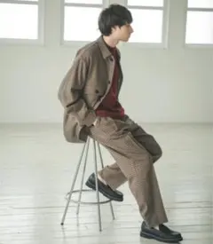 【売り切り】ニコアンド　CPOジャケット　ワイドスラックス　セットアップ