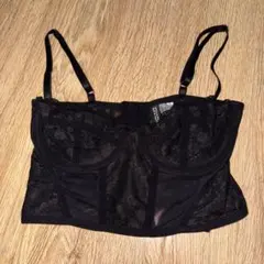 H&M ブラック レース ビスチェ Sサイズ　キャミソール　y2k