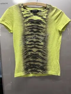 GKITALIYA 半袖カットソー ライムグリーン タイガー柄