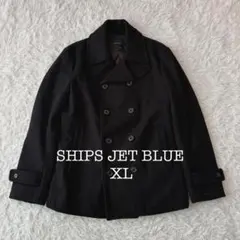 シップスジェットブルー Pコート ブラック XL 冬アウター キルティング