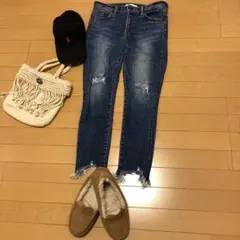 マウジー　ダメージジーンズ　スライアズールベルシュカZARA
