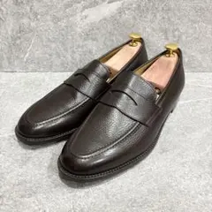 定価8万 極美品 三陽山長 流也 サドルローファー ブラウン 6 24cm 箱 