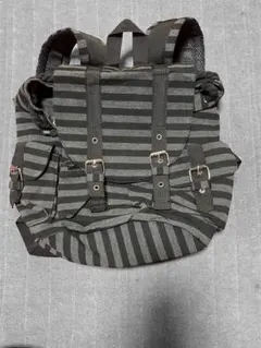 グランジ y2k stripe print bag リュック - メルカリ