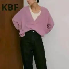 【美品】KBF アーバンリサーチ 畦編み スキッパー ニット 長袖 ピンク