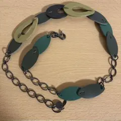 HIROKO BIS チェーンベルト レザーオーバルデザイン