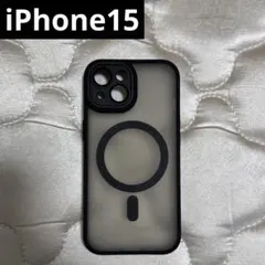 iPhone15 ケース マグセーフ対応 ワイヤレス充電 新品 ブラック