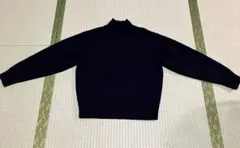 ユニクロC　黒 ローゲージハイネックセーター