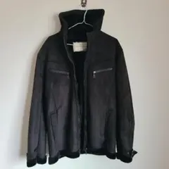 スエード Jacket　お兄系 フェイクムートン　コート　内ボア　y2k