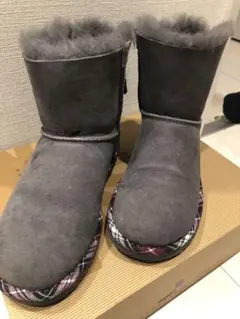 アグ22.5ugg MINI BAILEYBOW PLAID アグ ブーツ
