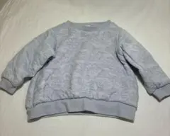 トレーナー　花柄　水色・パープル系