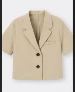 ジーユー　GU ハーフスリーブクロップドジャケット