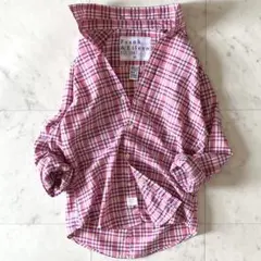 極美品＊フランクアンドアイリーン BARRY コットンスキッパーシャツ チェック