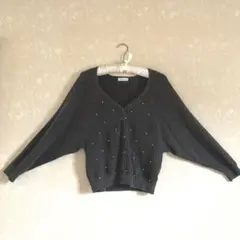 earth music&ecology ダークグレー カーディガン　アンゴラ混