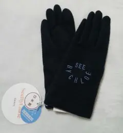 ★未使用See by Chloé ネイビー手袋ウール カシミア混日本製のサムネイル