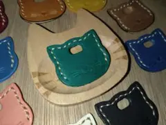 H　猫型キーカバー大　グリーン