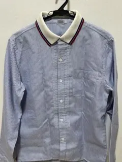 ストライプ長袖シャツ（青と白）