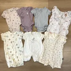 女の子 夏生まれ 肌着 8点 まとめ売り ボディスーツ スワドル