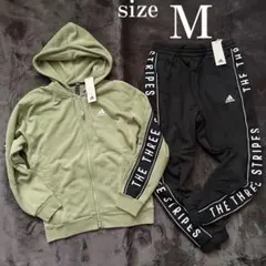 アディダス スウェット 上下セット パーカー スウェットパンツ セットアップ M