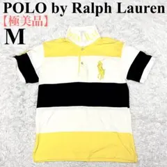 【極美品】ポロバイラルフローレン　半袖ポロシャツ　ビッグポニー　ボーダー　M