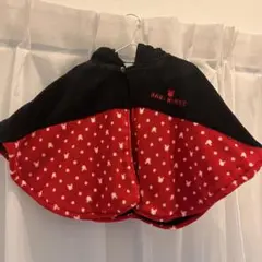 BABY MINNIE ベビーポンチョ 黒・赤