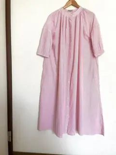 新品未使用Samansa Mos2インドボイルパフスリーブギャザーワンピース