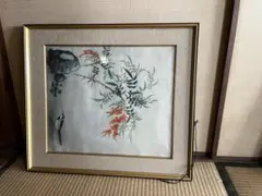 日本画 額装 ゴーヤの図 落款あり - メルカリ