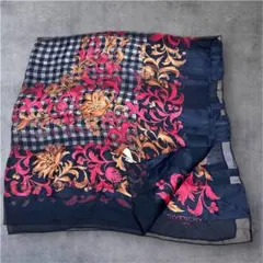 GIVENCHY 花柄 シルクスカーフ