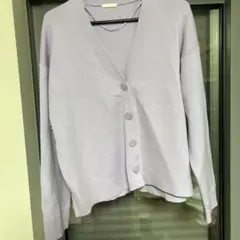 GU パープルカーディガン　L