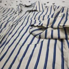 ZARA 開襟 ストライプ リネン混 半袖シャツ ブラウス XS 未使用のサムネイル