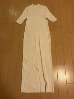 アルページュ リブニットワンピース ホワイト サイズ2