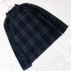 BLUE LABEL ハイネック トップス (M/L) チェック柄 インナー