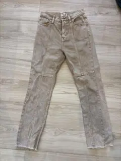 EVRIS デニムパンツ ベージュ 切りっぱなしのサムネイル