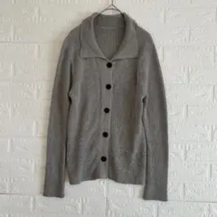 セレクトモカ【F】グレー ボタン付きカーディガン 長袖