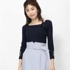 MISCH MASCH リブニット Mサイズ ネイビー