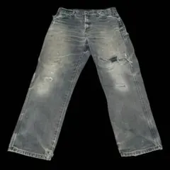 Dickies ダブルニー フェード グレー ダックパンツ W34 雰囲気系