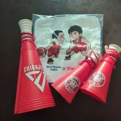 CHIBAJETS 応援グッズ メガホン3個　&　ハンカチセット