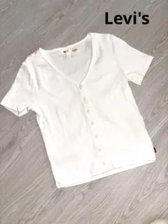 Levi's リブ Vネック 半袖 Tシャツ ホワイトのサムネイル