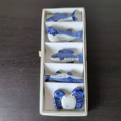 龍宮箸置 5個セット 魚モチーフ 陶器製のサムネイル