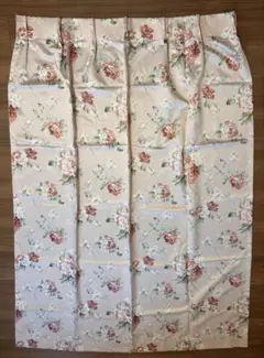 美品 花柄カーテン川島織物セルコン製　幅75㎝/丈105㎝2枚のサムネイル