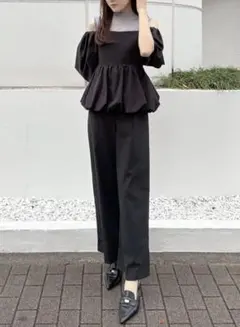 MERCURYDUO オールインワン　タフタバルーンペプラムロンパース　Sのサムネイル